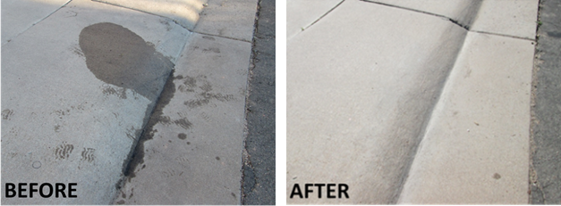 before and after clean driveway