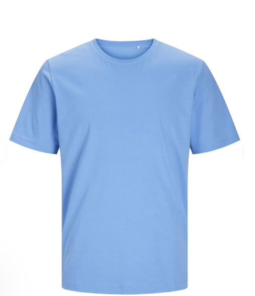 Organic T-Shirt Medium Azure Blue