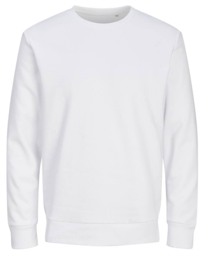 Sweatshirt Crew Neck White Small 