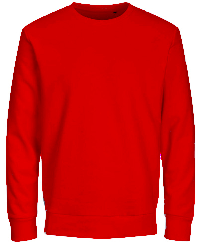 Sweatshirt Crew Neck Red Large 