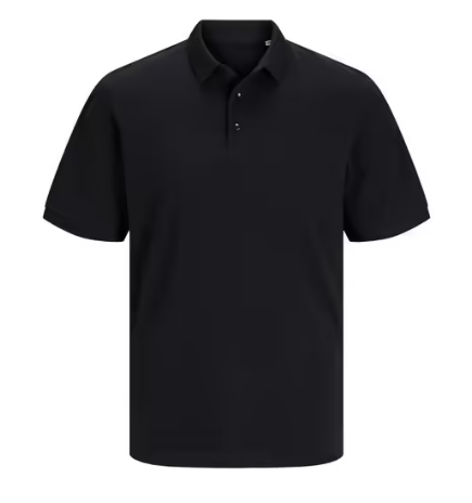 Black Unisex Organic Cotton Polo X-Large 